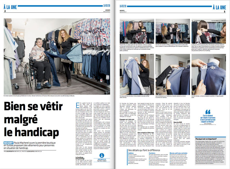 La seule boutique de Suisse spécialisée dans le vêtement pour handicapés a ouvert à Boudry
